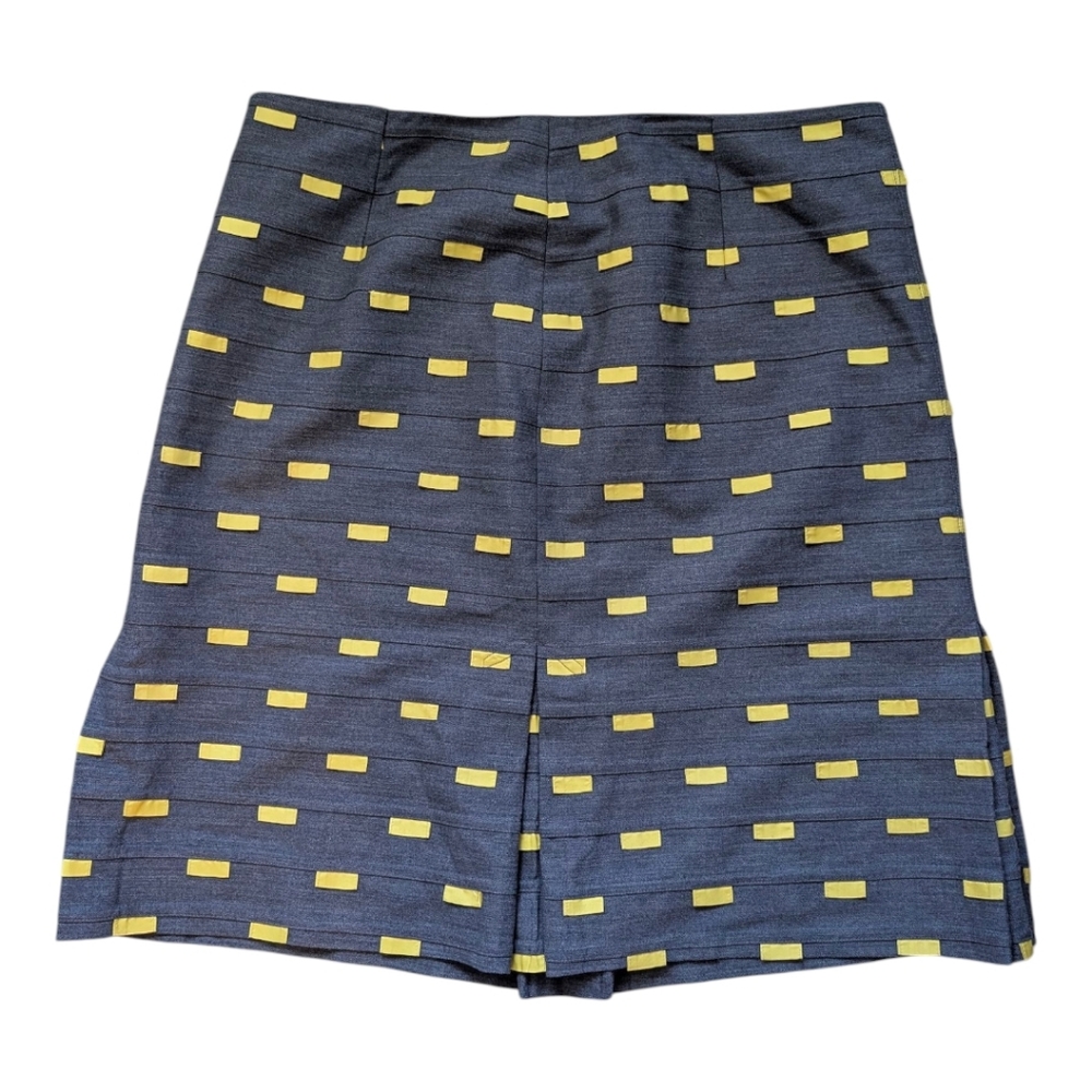 Per Se Silk And Wool Blend Yellow Tab Gray Skirt Size 12 - Picture 1 of 3